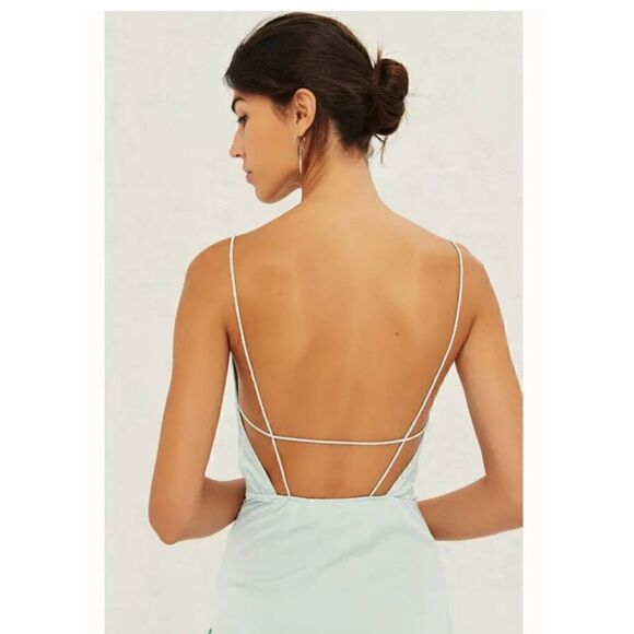 BA&SH Cybile Backless Green Maxi Dress 4 - Picture 2 of 11